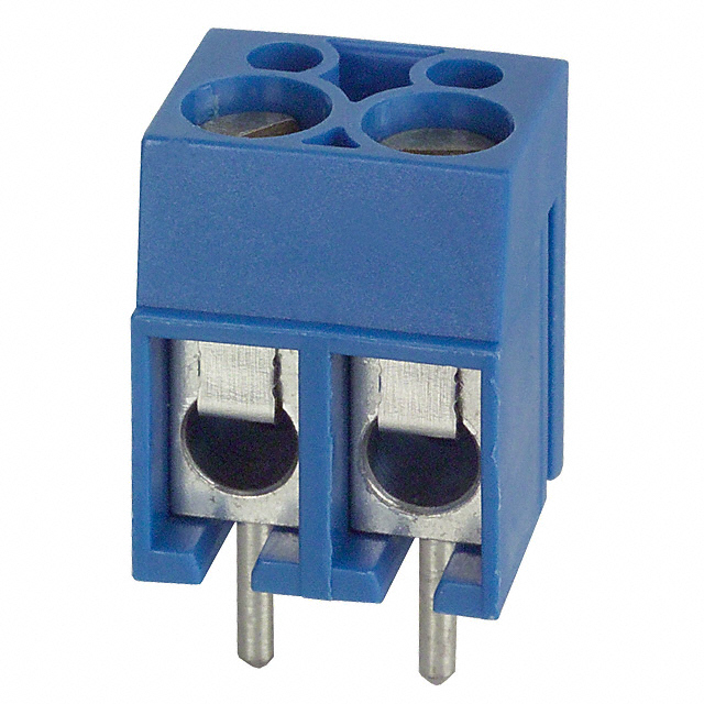 2 Position Wire to Board Terminal Block Horizontal with Board 0.197 (5.00mm) Through Hole
